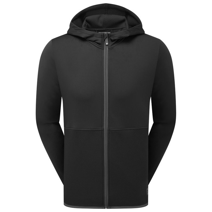 Footjoy Jacke Thermoseries Full-Zip Hoodie Black Präsentation
