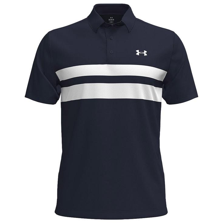 Under Armour Polo Playoff 3.0 Stripe Black Midnight Navy White Présentation