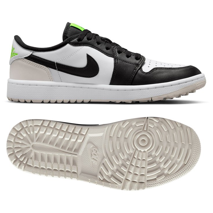 Nike Schuhe ohne Spikes Air Jordan 1 Low G White Black Phantom Volt Präsentation