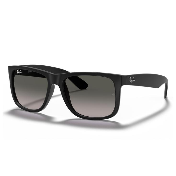 Ray Ban Lunettes de soleil RB4165 Justin Classic Matte Rubber Black Dark Grey Gradient Présentation