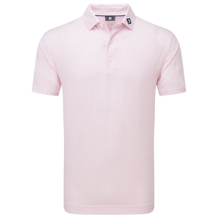 Footjoy Polohemde Wiggle Print Lisle Pink Lime Präsentation