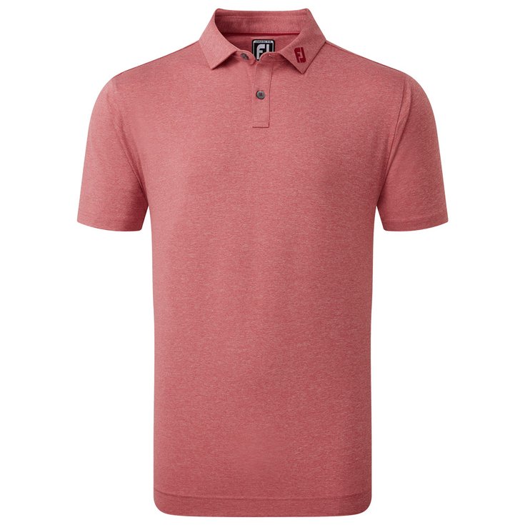 Footjoy Polo Heather Self Collar Red Présentation