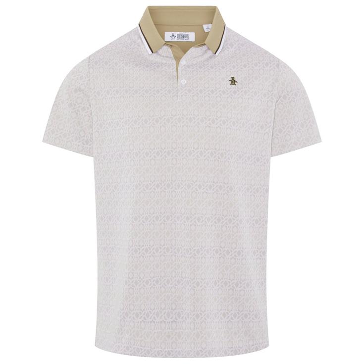 Original Penguin Polo Oxford Jacquard Bright White Présentation
