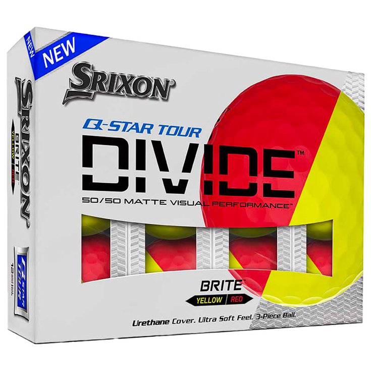 Srixon Balles neuves Q-Star Tour Divide Brite Yellow Red Présentation