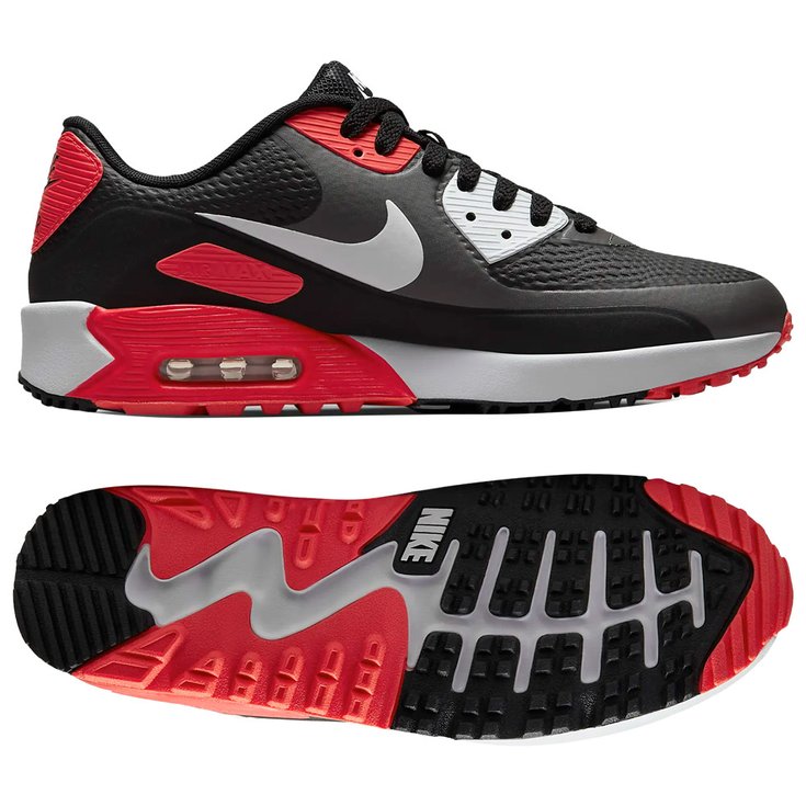 Nike Schuhe ohne Spikes Men Air Max 90 G Iron Grey White Black Präsentation