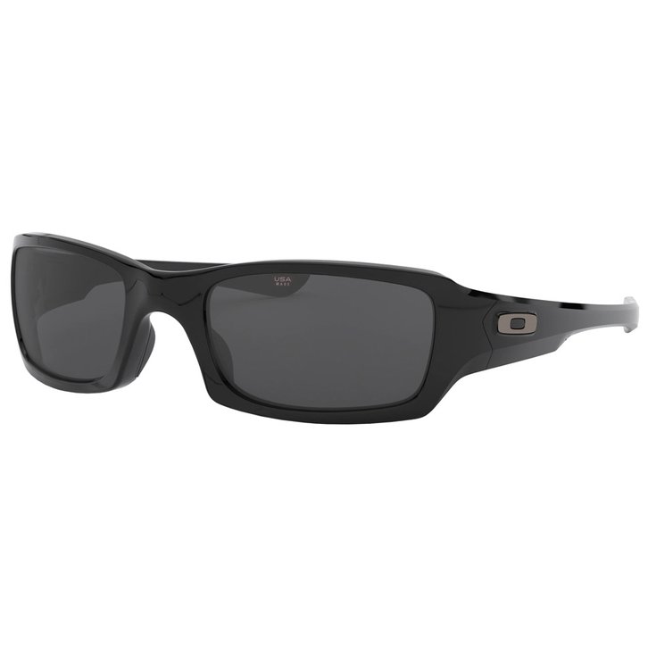 Oakley Sonnenbrille Fives Squared Polished Black Grey Präsentation