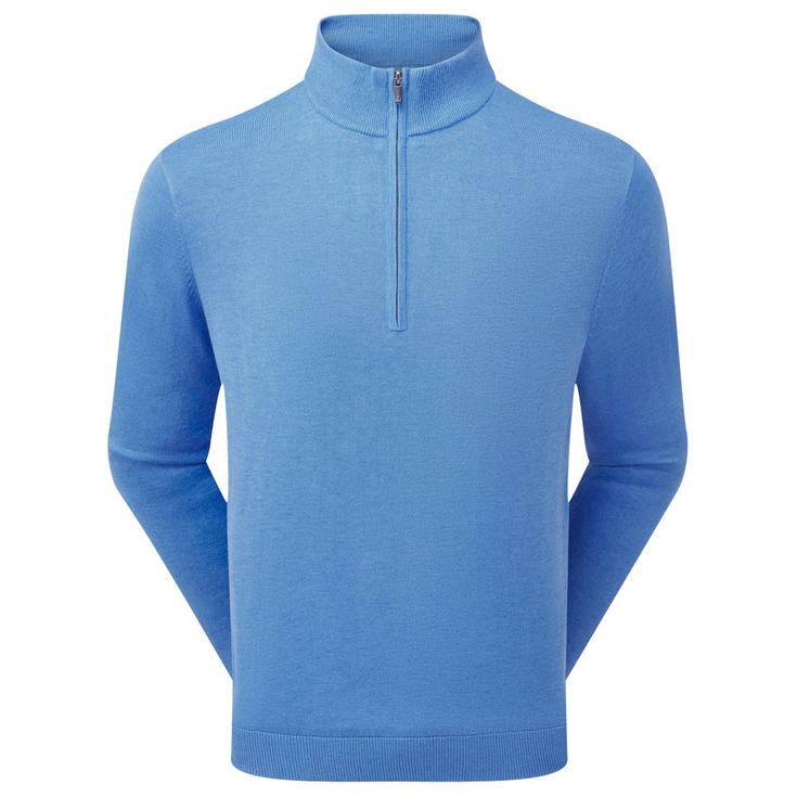 Footjoy Pullover Drirelease Half-Zip Lined Heather Blue Präsentation