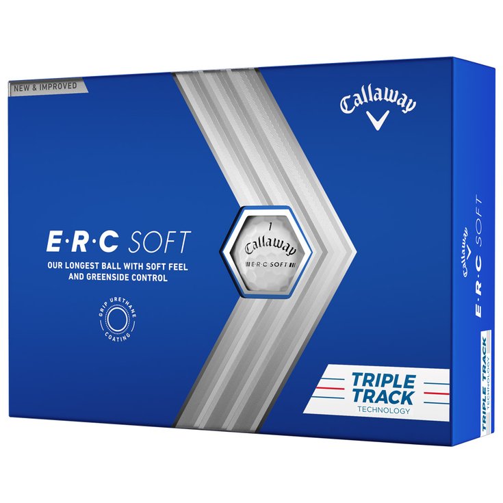 Callaway Golf Balles neuves ERC Soft White Triple Track Présentation