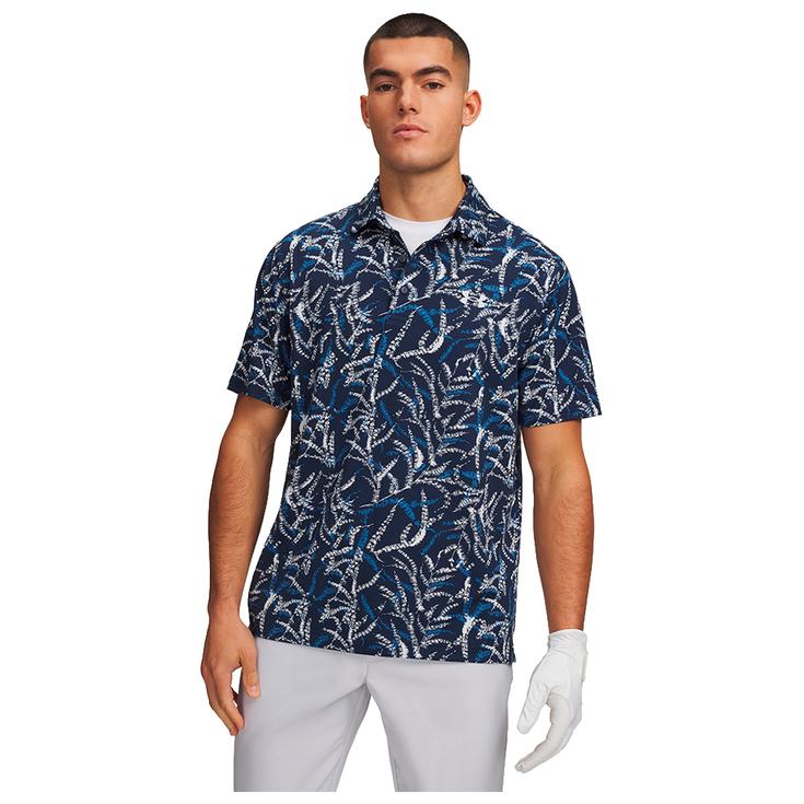 Under Armour Polohemde Playoff 3.0 Printed Polo Midnight Navy Aegean Blue Halo Gray Präsentation