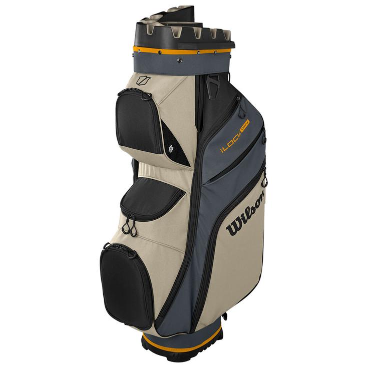 Wilson Staff Cartbag (Komplettsatz) iLock Dry Cart Grey Khaki Orange Präsentation