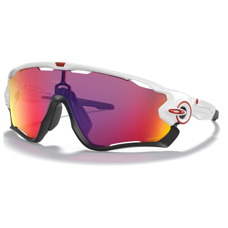 Oakley Sonnenbrille Jawbreaker Polished White Prizm Road Präsentation
