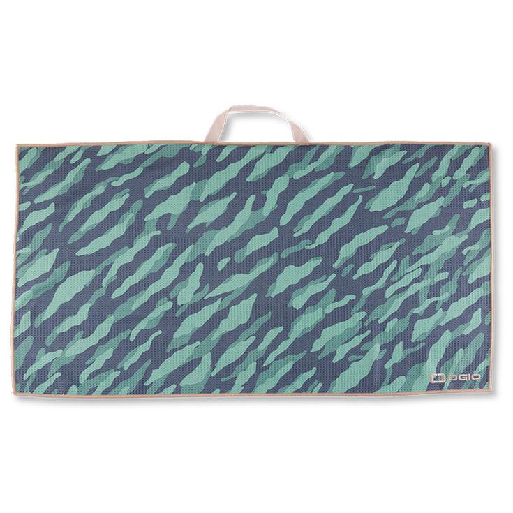 Ogio Serviette Golf Towel Green Stripe Camo Présentation