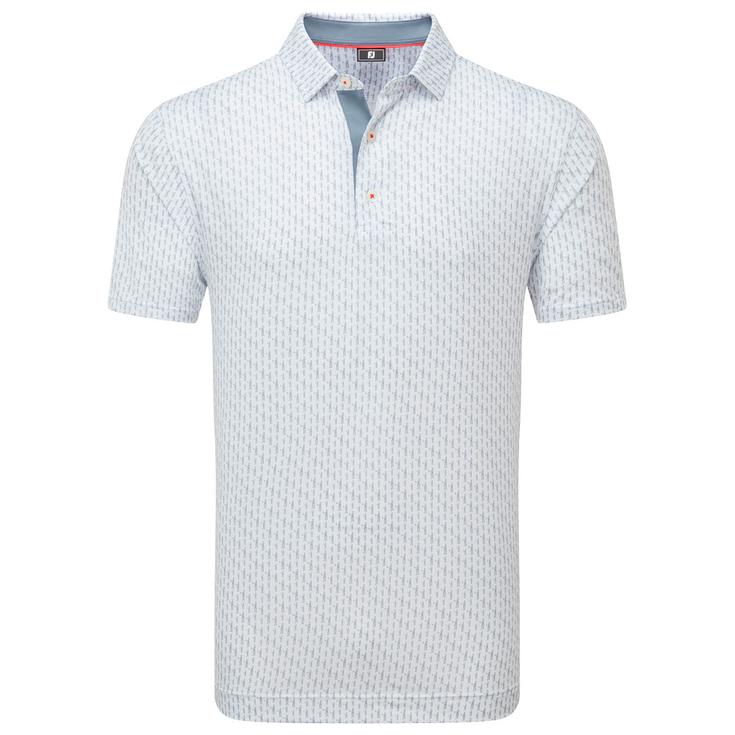 Footjoy Figure Print Lisle White Flint 