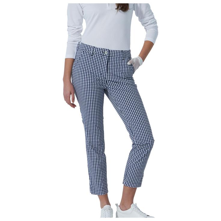 Daily Sports Pantalon Diane Ankle Pants Check Navy Présentation