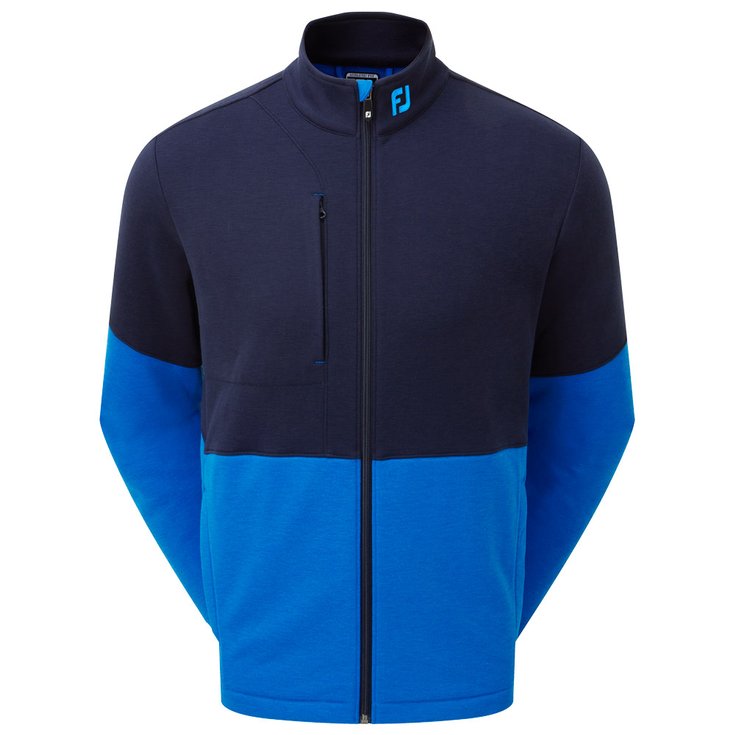 Footjoy Jacke Colour Block Full-Zip Chill-Out Navy With Blue Präsentation