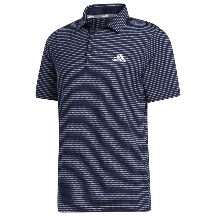 Adidas Polohemde Ultimate365 Space Dye Stripe Polo Shirt Collegiate Navy White Legacy Blue Präsentation