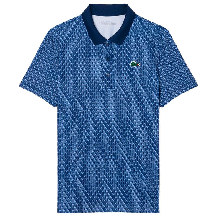 Lacoste Polo Performance Polo All Over Print Navy Blue Phoenix Blue Présentation