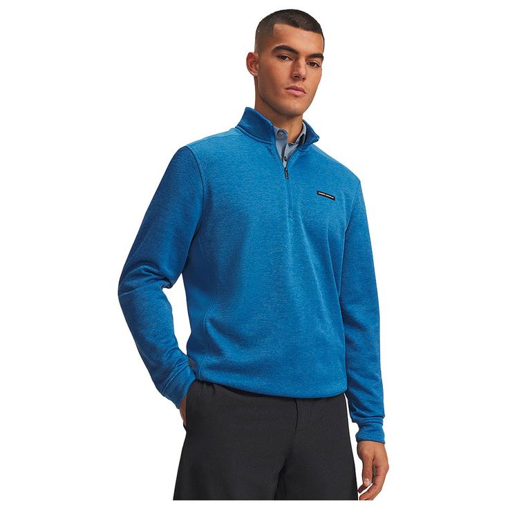 Under Armour Pullover Sweaterfleece Hybrid Half Zip Aegean Blue Präsentation