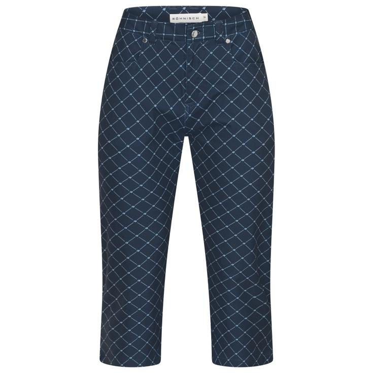Rohnisch 3/4-Hose Chie Comfort Capri Micro R Check Navy Präsentation