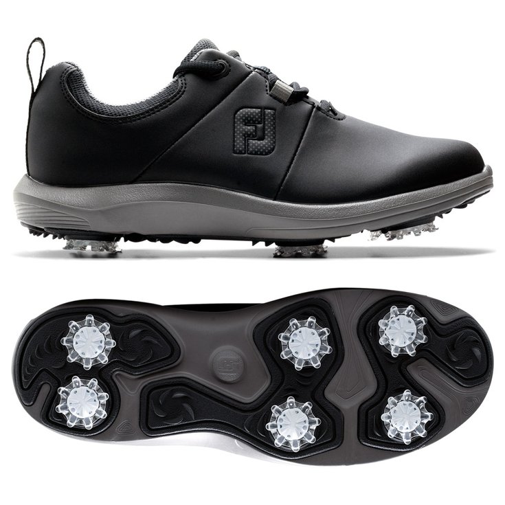 Footjoy Chaussures avec spikes Women eComfort Black Charcoal Présentation