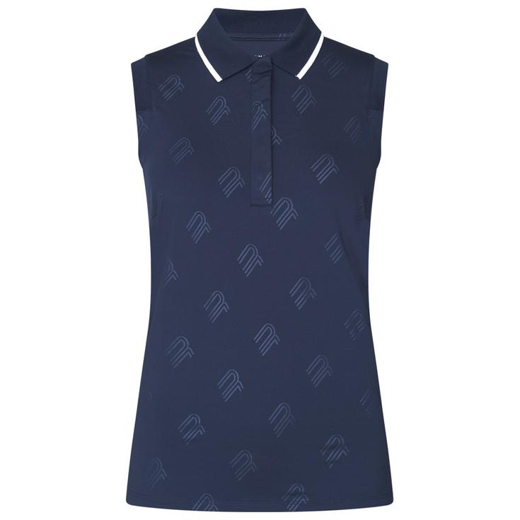 Rohnisch Polohemde Deni Sleeveless Navy Präsentation