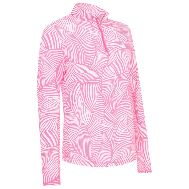 Callaway Golf Pullover Stencil Floral Sun Protection Top Cheeky Pink Präsentation