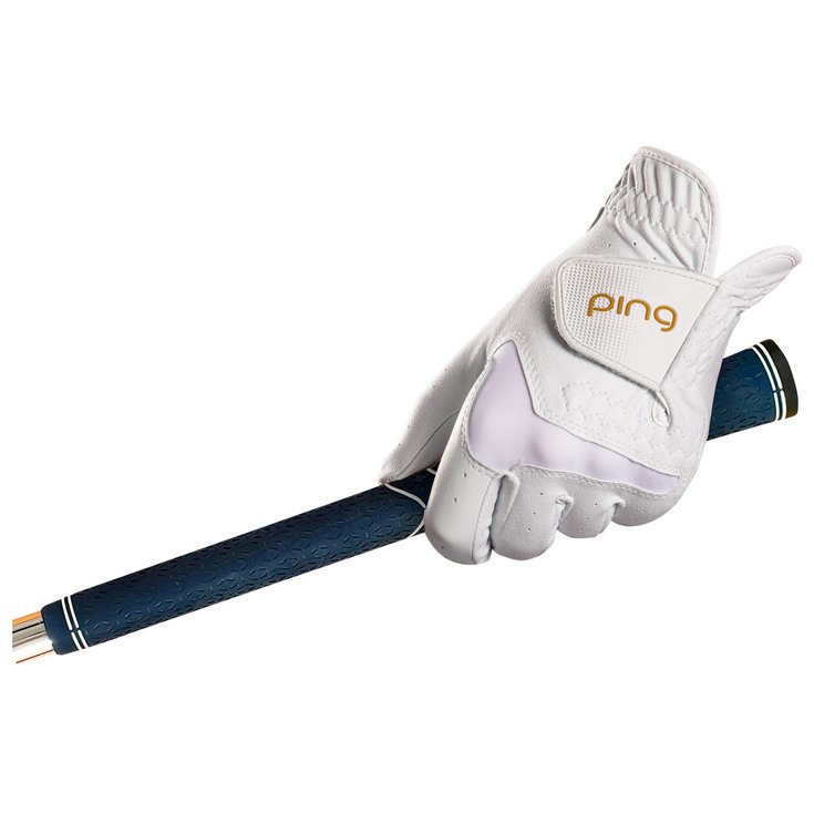Ping Klassischer Lederhandschuh (einzeln) Ladies Sport Glove 233 White Gold Präsentation