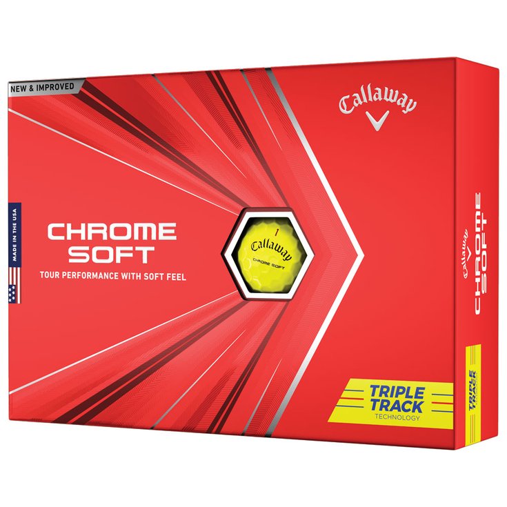 Callaway Golf Balles neuves Chrome Soft Triple Track Yellow - Sans Présentation