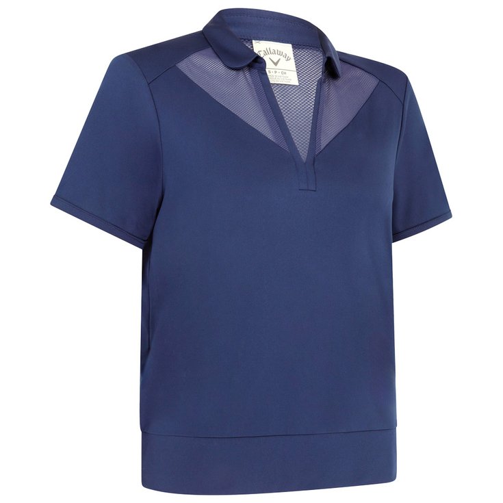 Callaway Golf Polohemde Waist Length Mesh Detail Polo Peacoat Präsentation