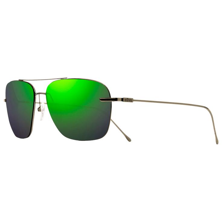 Revo Sonnenbrille Air 3 Satin Gunmetal Serilium Dark Green Photochromic Polarized Präsentation