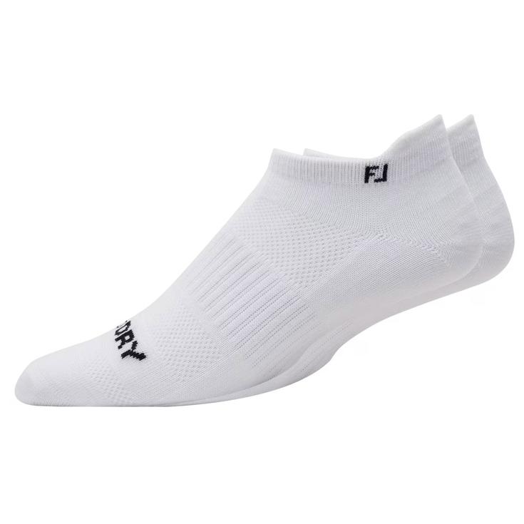 Footjoy Chaussettes Prodry Lightweight Roll-Tab White Présentation