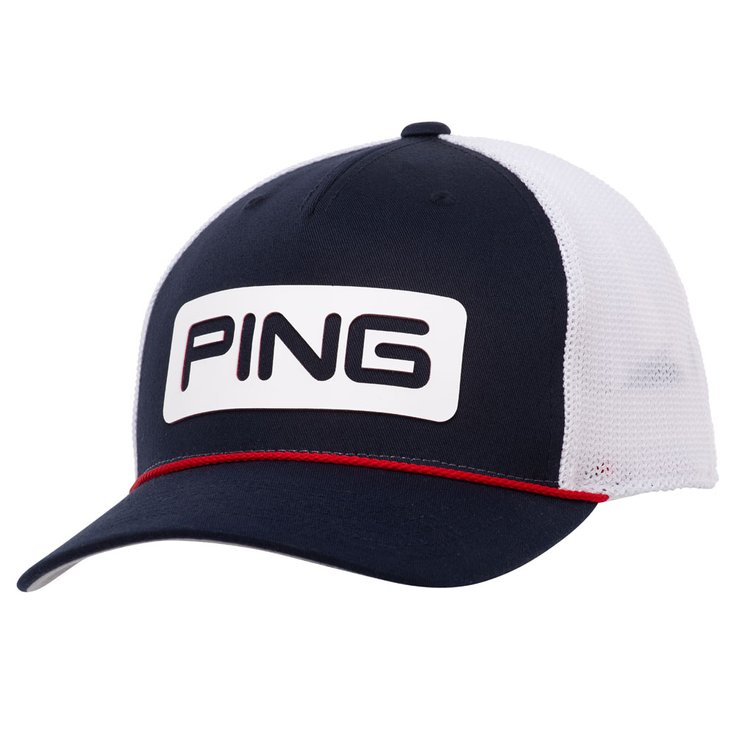 Ping Casquettes All American Trucker Navy White Red - AJUSTABLE Présentation