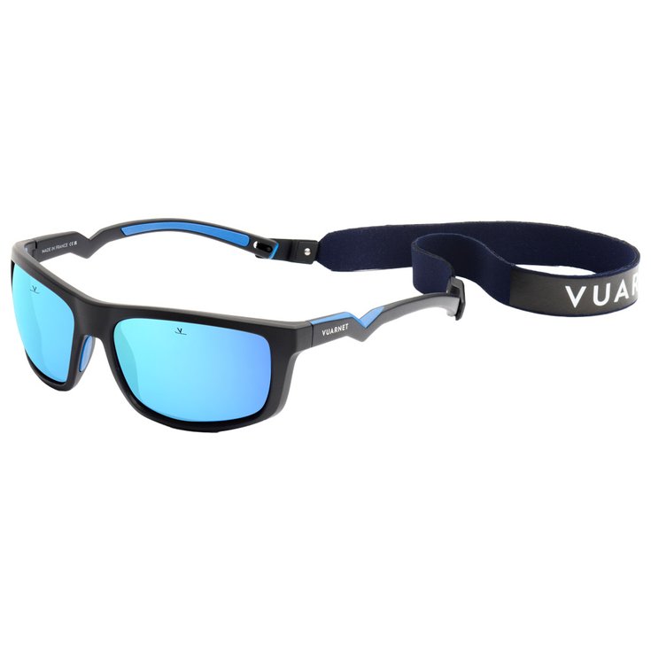 Vuarnet Sonnenbrille Allpeaks Matte Black Blue Grey Polar Blue Flash Präsentation