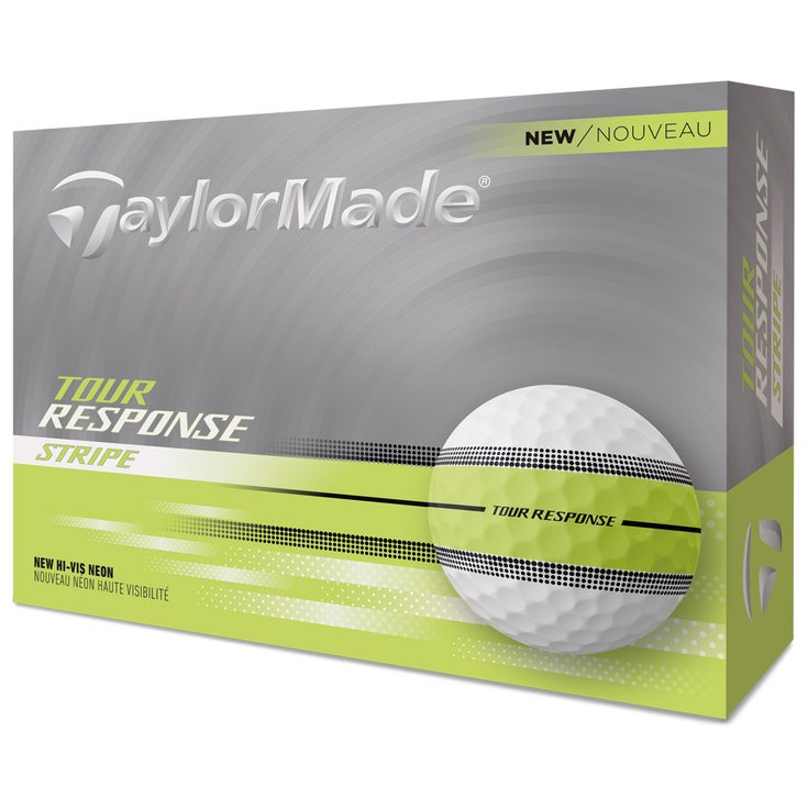 Taylormade Neue Golfbälle Tour Response Stripe Neon Yellow Präsentation