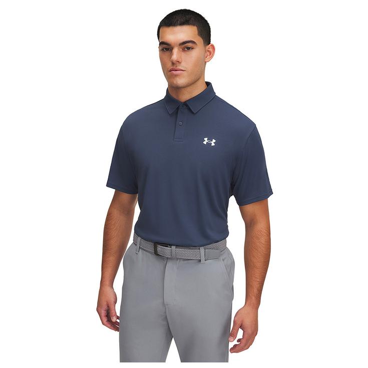 Under Armour Polohemde T2G Pique Polo Downpour Gray White Präsentation
