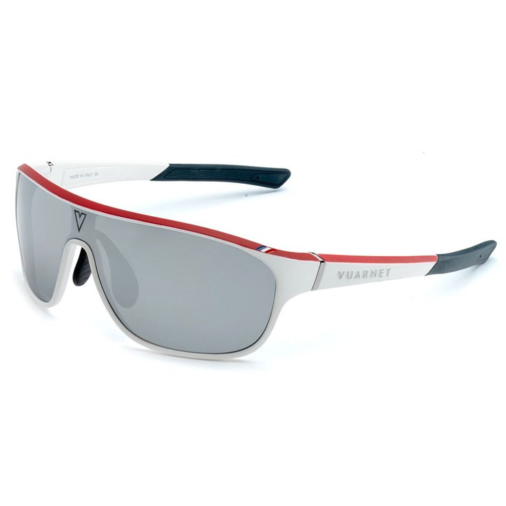 Vuarnet Sonnenbrille Road Blanc Mat Rouge Bleu Nxt Photochromic Flash Silver Präsentation