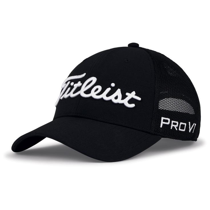 Titleist Cap Tour Performance Mesh Black White Präsentation